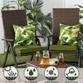 thumbnail image 3 of Greendale Home Fashions 17'' x 17'' Reversible Outdoor Throw Pillow, Set of 2, Palm Leaves White, 3 of 6
