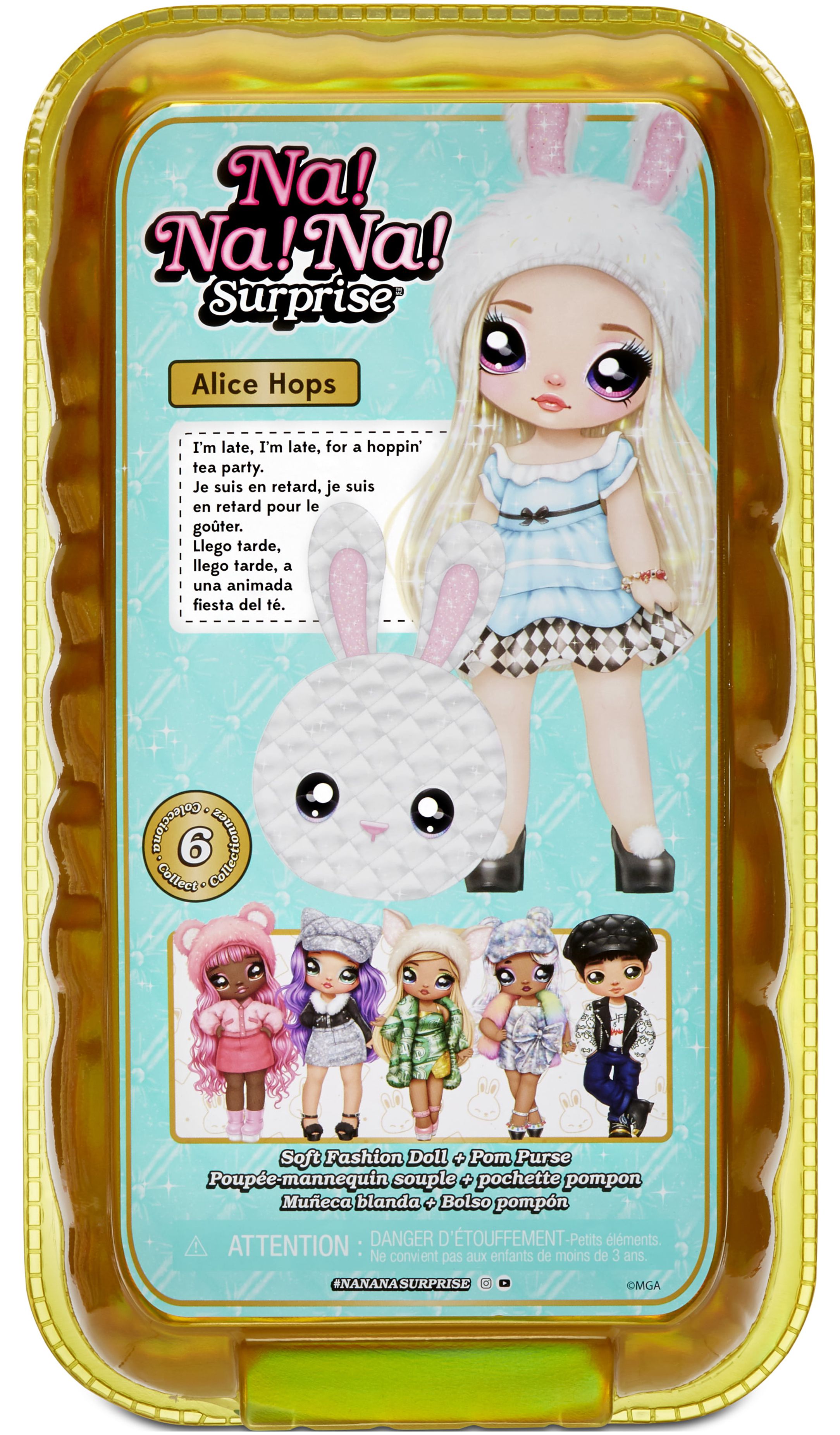 Na Na Na Surprise Glam Series Alice Hops Blonde Fashion Doll with Purse - image 5 of 6