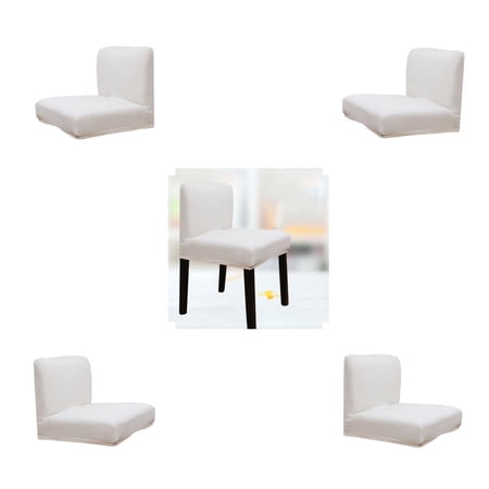 Stretch Removable Dining Cover Slipcover, Wedding Banquet Decoration, Pack Of 4pcs, White