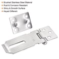 thumbnail image 4 of Uxcell 3'' Cerradura de hasp con llave diferente de 3'' con tornillos de candado, plateado, 4 of 6