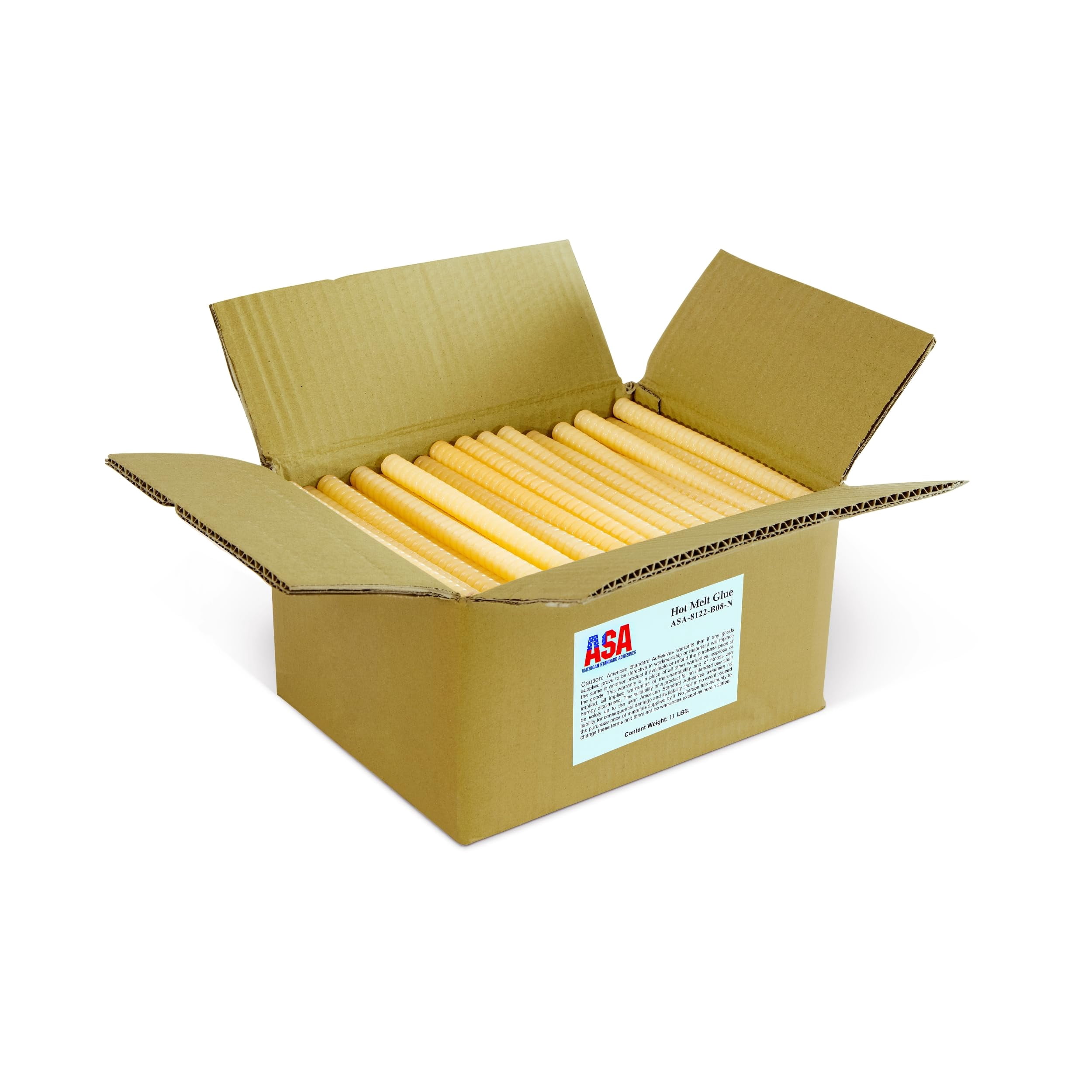 ASA 5/8"x8" Glue Sticks, 165-Pack  For 3M TC/LT/EC Guns, Ideal for Carton, Wood, Packaging