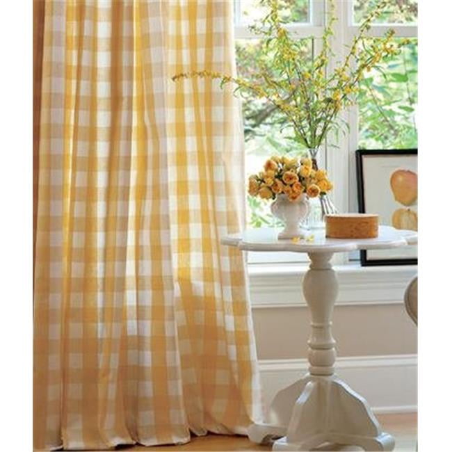 Achim BCTR24YL12 58 x 24 in. Buffalo Check Window Curtain Tier Pair