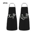 thumbnail image 3 of tredstone 2piece Cute Aprons For Women Cooking Set For Couples And Easy To Clean Gift Idea Aprons For Cooking Black H, 3 of 6