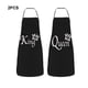 thumbnail image 5 of Delantales de cocina Injueey 2 piezas negros para parejas, 5 of 6