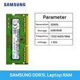 thumbnail image 4 of Laptop Memory DDR3L 1.35V / DDR3 1.5V 1333 1600 MT/s MHz 4GB 8GB RAM 204pin SO-DIMM Memory Stick for Laptop Notebook 8G DDR3 1.5V 1333, 4 of 5
