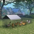 thumbnail image 2 of Ladcaser Chicken Coop 130"x40" Chicken Runs for Yard with Cover Outdoor Metal Chicken Coop for Small Animals Duck Rabbit Hen, 2 of 8