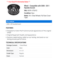thumbnail image 2 of Wheel - Compatible with 2008 - 2011 Hyundai Accent 2009 2010, 2 of 2