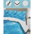 thumbnail image 3 of Quilts Queen Size Bedding Set, Blue Waves Reversible Summer Quilt 3 Pieces, Seaside Summer Ocean Nautical Coastal Lightweight Bedspreads Coverlets with 2 Pillow Shams for All Seasons, 3 of 5