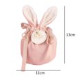 thumbnail image 4 of Bolsas De Embalaje De Dulces Terciopelo Conejo de Pascua Dulces Bolsas de embalaje Joyería Organizador Decoración (Rosa), 4 of 4