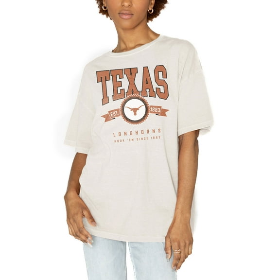 Women's Gameday Couture White Texas Longhorns Get Goin' Oversized T-Shirt