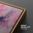 thumbnail image 4 of IDEA4WALL Framed Canvas Print Teal Vibrant Pink Pastel Paint Strokes Abstract Wall Art Modern Artwork Decor Bohemian Colorful Relax/Zen for Living Room, Bedroom - Natural 24"x36", 4 of 5