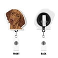 thumbnail image 2 of WIRESTER Set 2pcs Design Acrylic Key Card Holder Belt Clip Reel Id Badge Retractable - German Shorthaired Pointer, Golden Rust Vizslas Dogs, 2 of 6