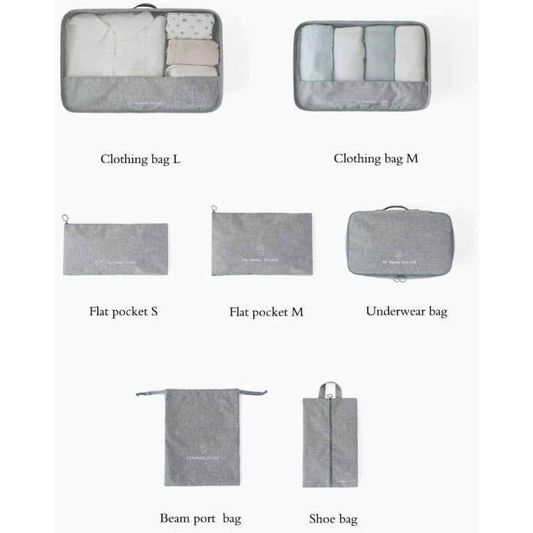 7pcs/set Travel Clothing Storage Bags