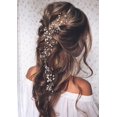 thumbnail image 1 of Diademas de boda de cristal para cabello largo, accesorios para el cabello para novias y damas de honor (dorado), 1 of 5