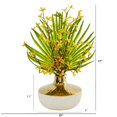 thumbnail image 2 of Nearly Natural Forsythia And Fan Palm - Artificial flower arrangement, 2 of 2