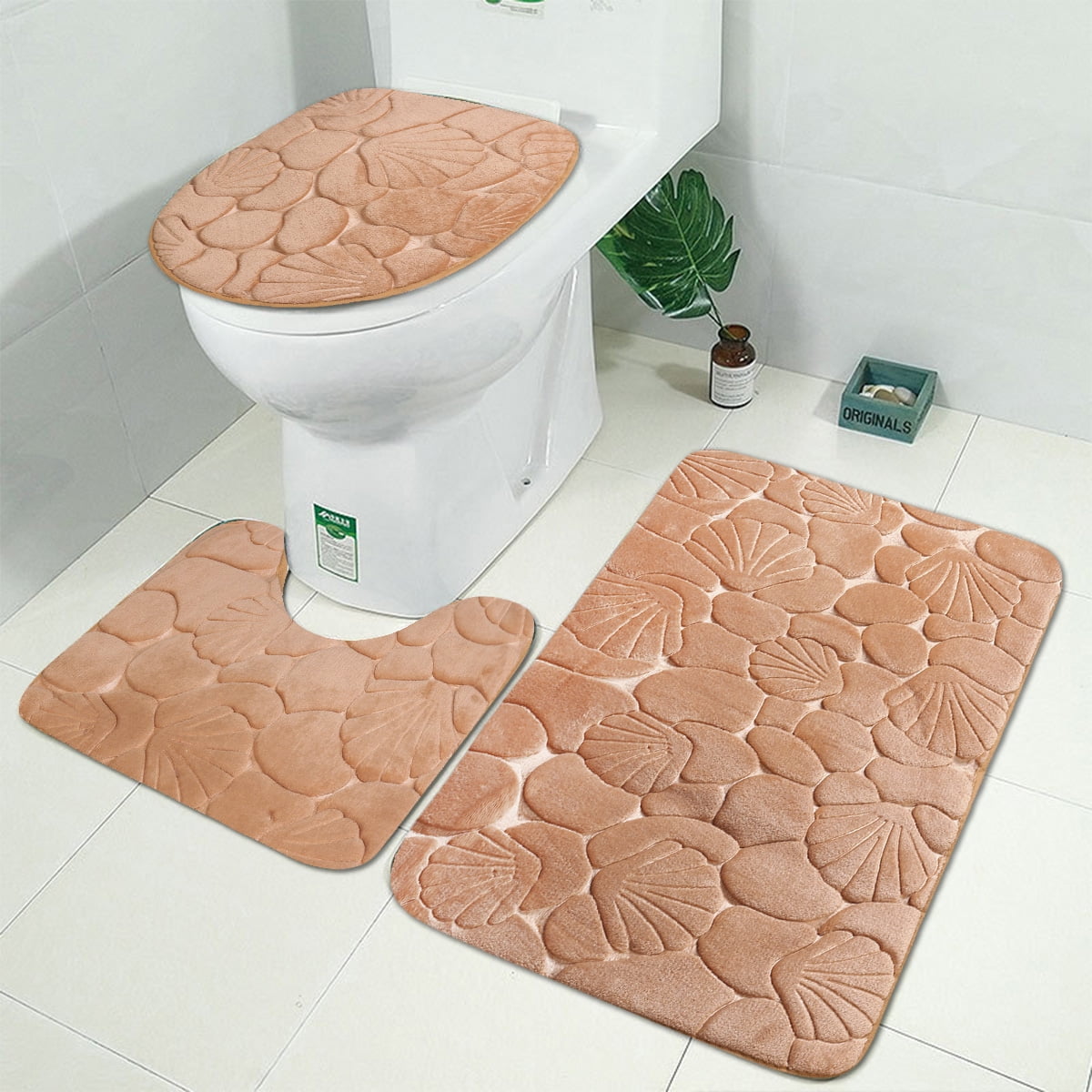 Memory Foam Bathroom Rugs Water Absorbent, Super Soft