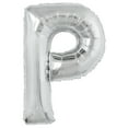 thumbnail image 2 of Foil Big Letter Balloon, P, 34 in, Silver, 1ct, 2 of 4