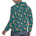 thumbnail image 6 of Rateoe Frog and Mushrooms Pattern Mens Hoodie, Pullover Hooded Sweatshirt, Kangaroo Pocket Hoodie Ideal for Daily Wear, Travel and Home-3X-Large, 6 of 7
