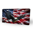 thumbnail image 2 of Yehwow Eagle USA Flag Metal Car Plate Aluminum License Plate, 2 of 6