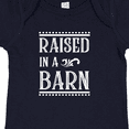 thumbnail image 4 of Inktastic Raised in a Barn in White Boys or Girls Baby Bodysuit, 4 of 5