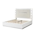 thumbnail image 2 of Coco Queen 5 Pc LED Bedroom Set Made with Wood in Milky White, 2 of 16