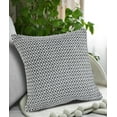 thumbnail image 2 of LR Home Hampton 18" x 18" Black/White Geometric Cotton Adult Decorative Throw Pillow, 2 of 6