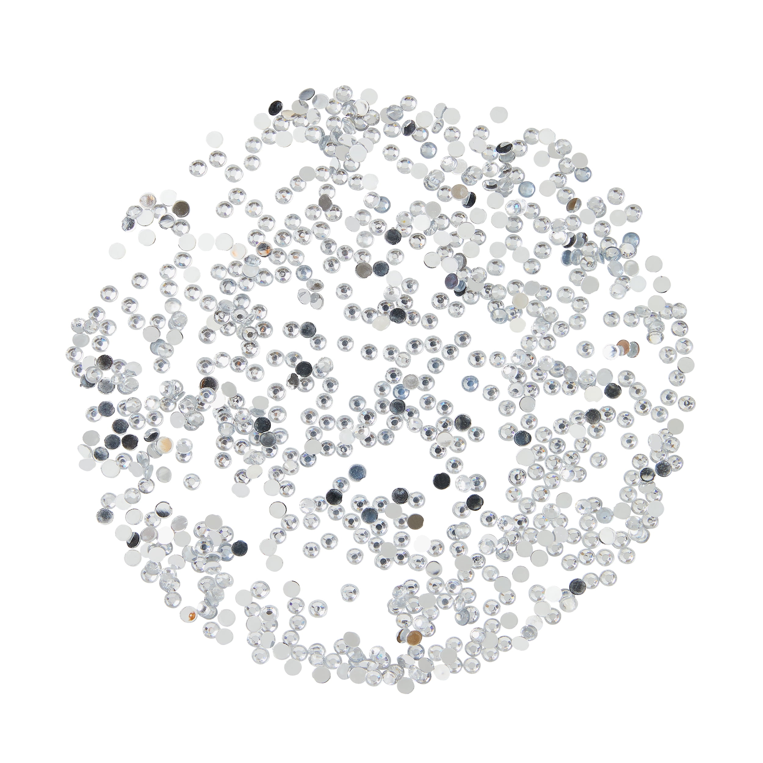 Offray Accessories, Silver Multi Faceted Gems in Tube add a wonderful sparkle to craft projects, .317 ounces, 1 Package