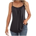 thumbnail image 4 of Annhoo Camisole Tops for Women Loose Lightweight Pleated Plain Crewneck Sleeveless Pajama Shirts Sleepwear Clothes, 4 of 9