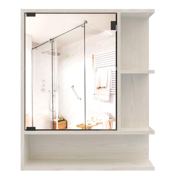 Botiquín de Baño con Espejo Maderkit Alba gris