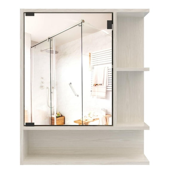 Botiquín de Baño con Espejo Maderkit Alba gris