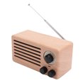 thumbnail image 3 of Mini altavoz retro con Bluetooth, graves, audio, estéreo, subwoofer, radio FM, compatible con AUX, USB, llamada manos libres (color arce), 3 of 5