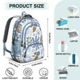 thumbnail image 5 of Boho Bohemia Flower Backpack for School,Cute School Bag,Schoolbag with Adjustable Shoulder Straps & Padded Back,16.9 Inch, 5 of 5