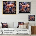 thumbnail image 4 of Designart "Zinnias Garden In Amethyst Hues" Zinnias Wall Art Living Room, 4 of 7
