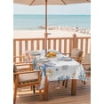 thumbnail image 2 of Outdoor Tablecloth with Umbrella Hole for Patio/Picnic/Party/Camping, Jellyfish Coastal Waterproof Table Cloth Rectangle Table Cover Washable, Summer Beach Coral Starfish Ocean (60"x 120"), 2 of 8