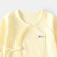 thumbnail image 4 of Baby Girls Boys Long Sleeve Printed Bodysuit Infant Foot Jumper Cotton One-Piece Romper 0-12 Months 1-3 Months Newborn Crawling Suits Yellow, 4 of 4