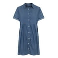 thumbnail image 1 of Bigersell Spring Dresses Womens Summer Short Sleeve Leopard T Shirt Dress Casual Tie Waist Dresses Plus Size Summer Dresses Regular Bodycon Dresses, Style 34238, Blue S, 1 of 3