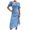 Blue formal dresses for women, variant on up to 60% off Gifts Usmixi Formal Dresses for Women Beach Party Fashion Puff Sleeve Tie Waist Empire Slit Wrap Dresses Square Neck Short Sleeve Floral Summer Long Dress Light Blue m
