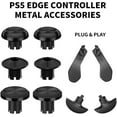thumbnail image 3 of Prociv 10 in 1 Metal Thumbsticks for PS5 Edge Controller, 6 Analog Stick Joystick 4 Back Paddles Triggers Buttons Interchangeable Replacement for PS5 Edge Controller (Black), 3 of 8
