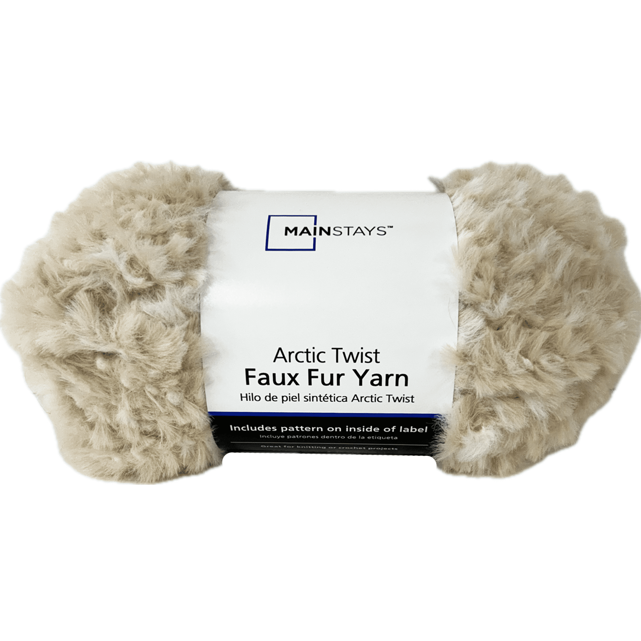Mainstays Arctic Twist, 54.7 yd, Beige Multi, 100% Polyester, Super Bulky, Pack of 2