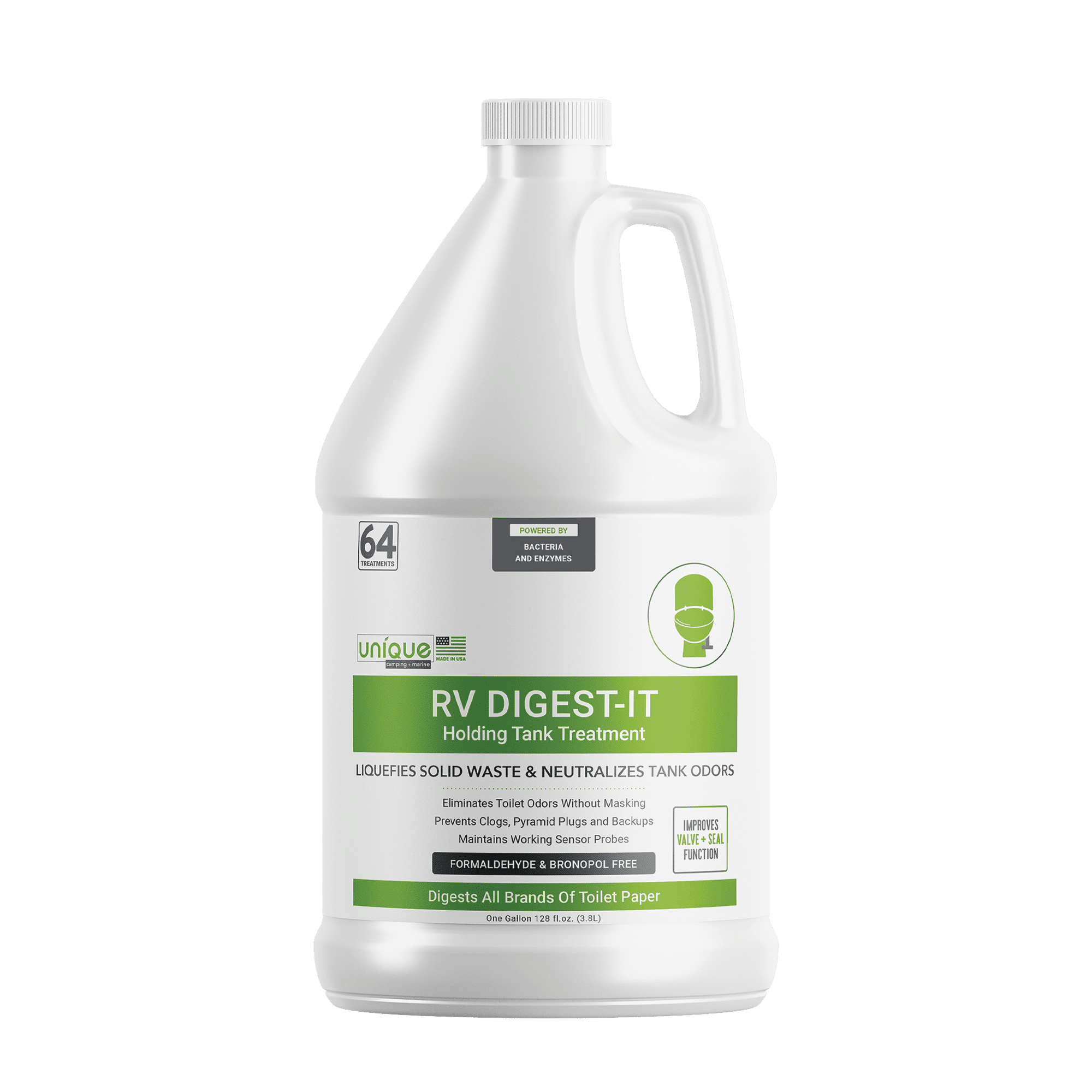 Unique RV DigestIt Black Water RV Holding Tank Treatment Concentrated Liquid Toilet Treatment
