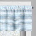 thumbnail image 5 of Ambesonne Harbour Stripe Valance & Curtain, Soft Simplistic, 55"x45", Pale Blue White, 5 of 6