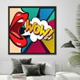 thumbnail image 2 of Lip Art Canvas, Pop Art Art Canvas, Comic Pop Art Artwork, Omg Shock Comic Printed Canvas, Urban Graffiti Canvas Art, Canvas Wall Decor - Rolled Canvas, 2 of 6