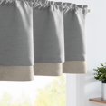 thumbnail image 1 of Gray Linen Textured Valance Curtain Blackout Kitchen Small Drapes for Windows 18 Inch Length Farmhouse Rustic Double Layer Valance for Living Room Laundry Rod Pocket 1 Panel Grey, 1 of 7