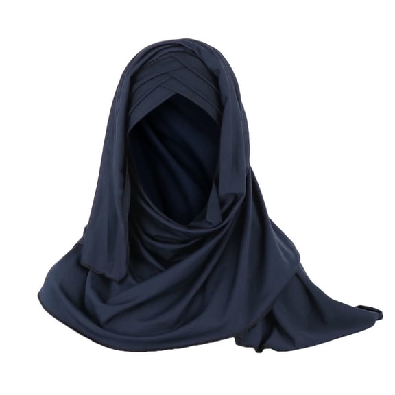 TELOLY Turbans for Women, Hijab Scarf for Women, Scarf, Muslim Dresses for Women, Navy One Size
