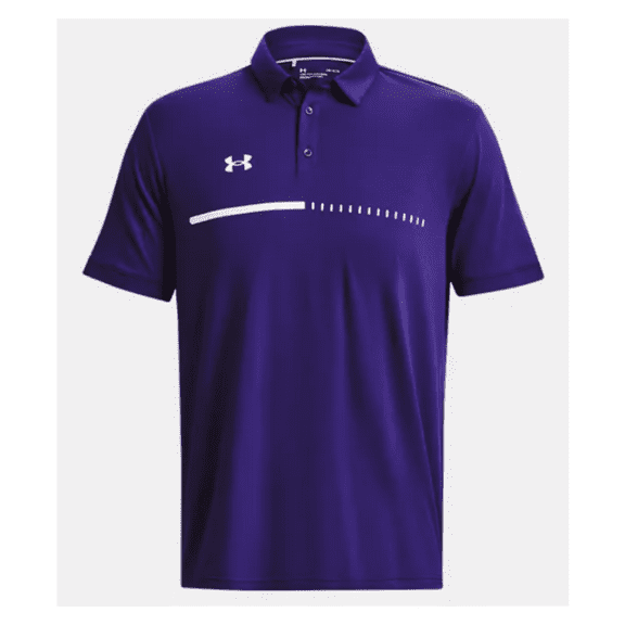 Under Armour Men's Title Short Sleeve Polo Shirt, Purple, Size S