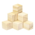 thumbnail image 1 of Cubo de madera para manualidades 100 Pcs Bloques de madera natural sólida para proyectos de bricolaje, fabricación de rompecabezas y sellos, 1 of 6