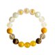 thumbnail image 1 of Pulsera natural de cinco cristales con cuarzo rutilado, ojo de tigre y piedras. Equilibra la energía y atrae la riqueza. Cadena para la mano para hombres y mujeres., 1 of 7