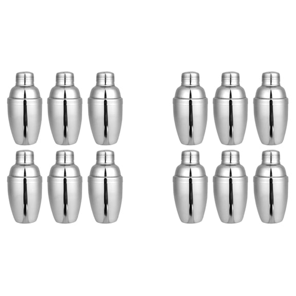 12PCS Mini Cocktail Shaker, Drink Shakers Cocktail,Stainless Mini  Shaker, Cocktail Shaker with Strainer, 250ml