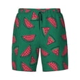 thumbnail image 4 of Lsque Mens Swim Trunks Watermelon Pattern - Bathing Suit Compression Liner - Beach Swim Shorts Swimwear - (S-3XL) - Stretch Quick Dry -3X-Large, 4 of 9
