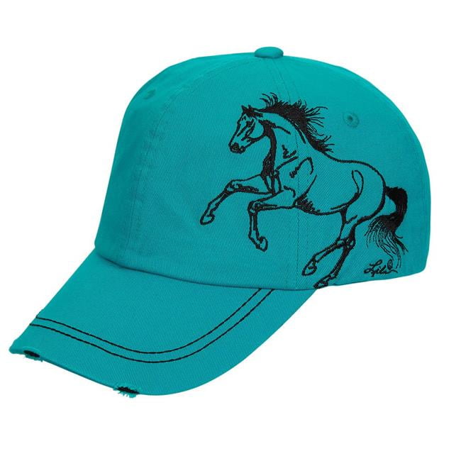 EquiTernatives 9290001171 Unisex Galloping Horse Distressed Baseball